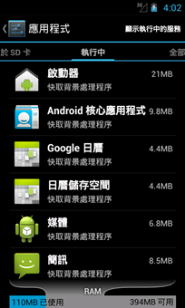 Fig 4. Apps serving in the background