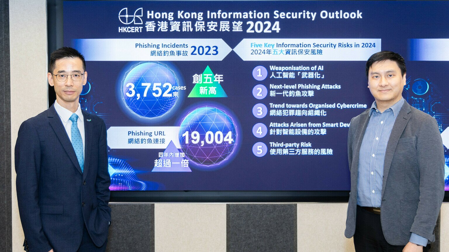 HKCERT發表年度資訊保安數據及預測  新一代釣魚攻擊真偽難辨 黑客挪用人工智能犯案將成新趨勢