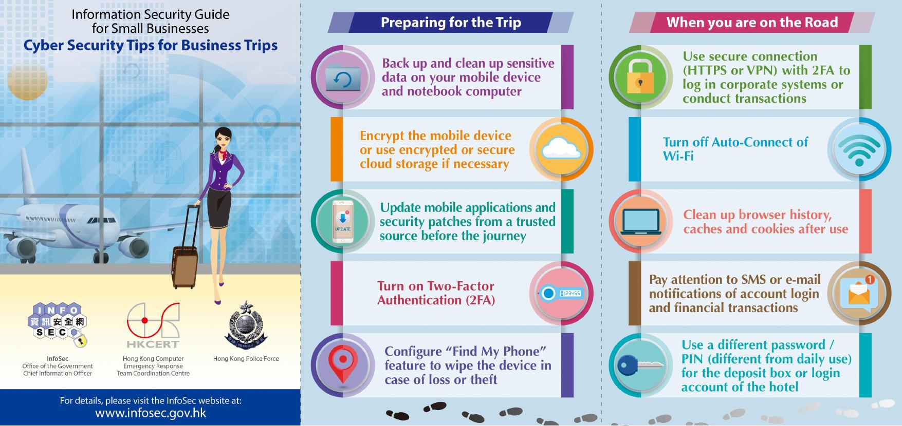 Cyber Security Tips for Business Trips Leaflet